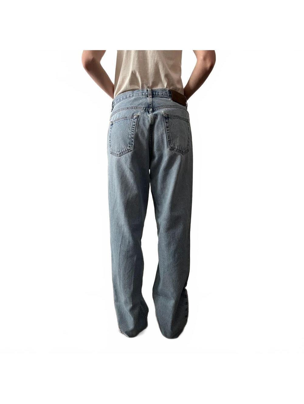 90s CK Calvin Klein Vintage Y2K Denim Jeans Light Blue Wash Mens Easy Fit 31